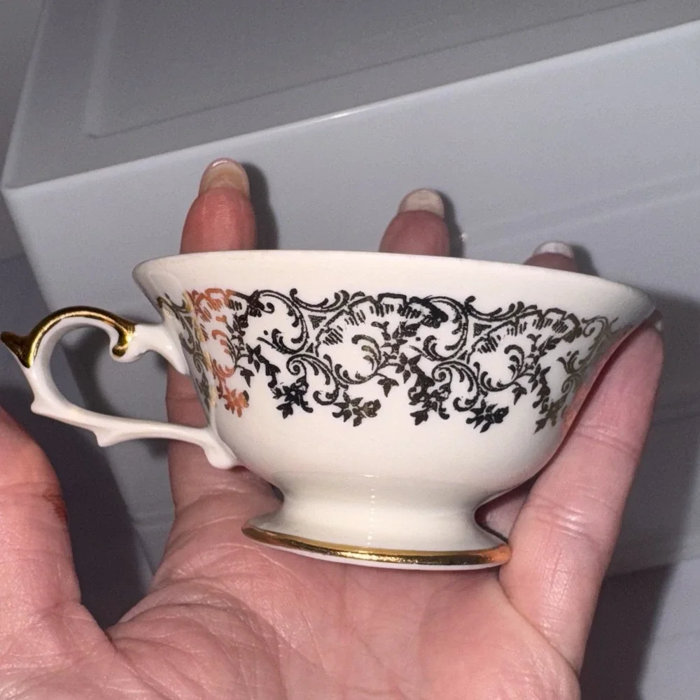 Zembsch‎ Bavaria Germany Demitasse Cup and Saucer With HOHENASCHAU CASTLE